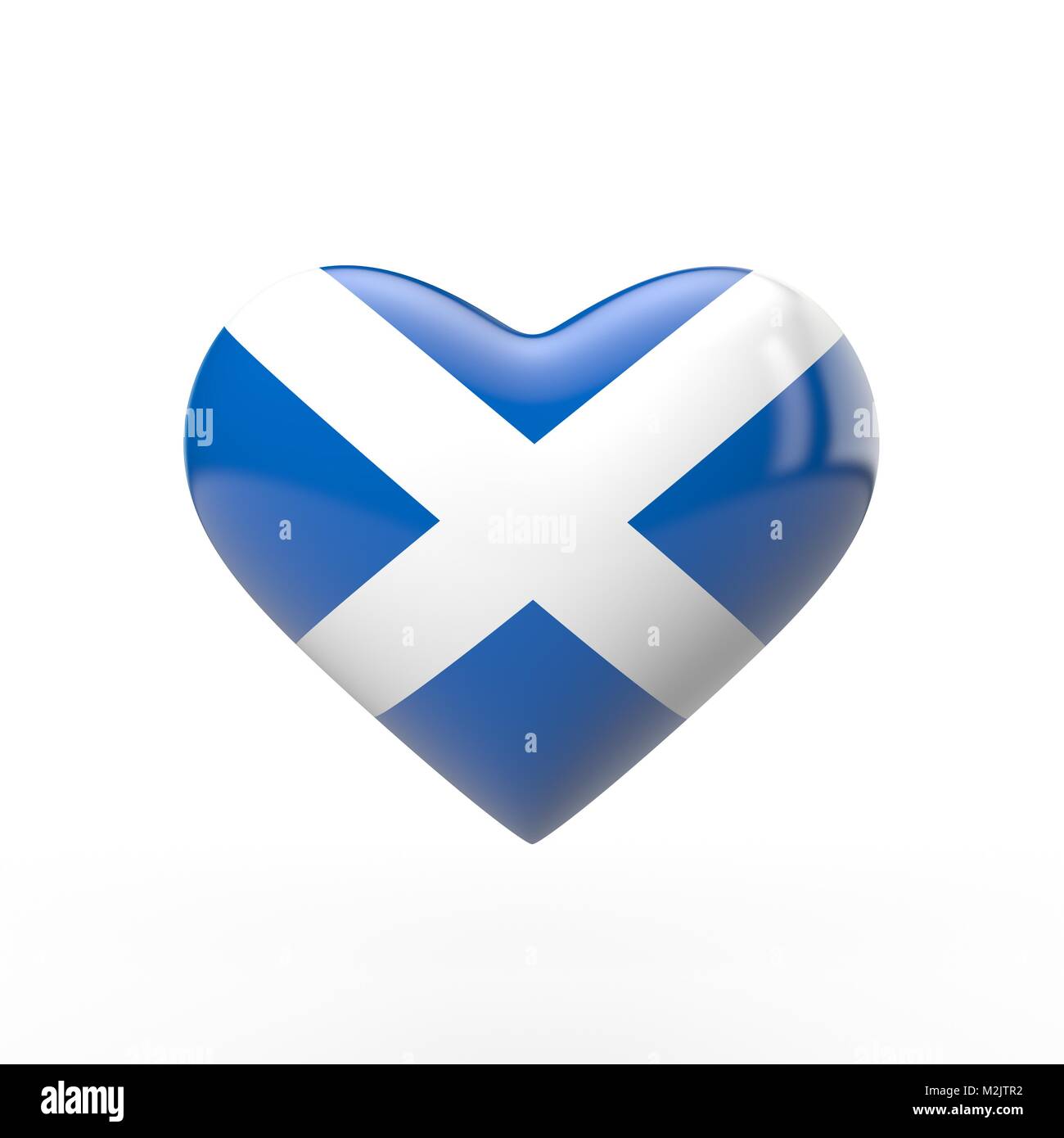 Scozia bandiera di cuore. Il rendering 3D Foto Stock