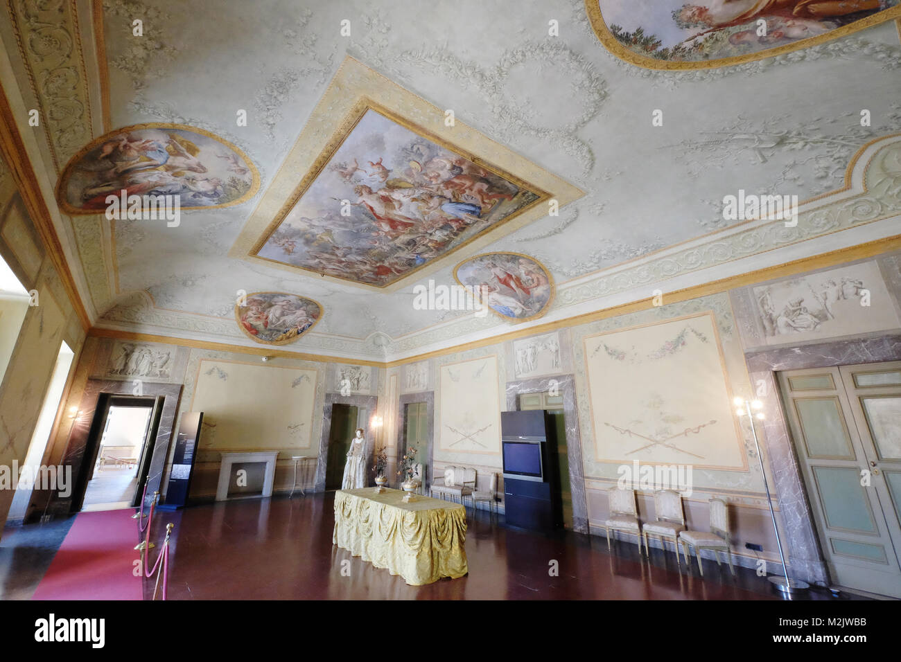 Sito reale di San Leucio, sala da pranzo, Caserta, Campania, Italia, Europa Foto Stock