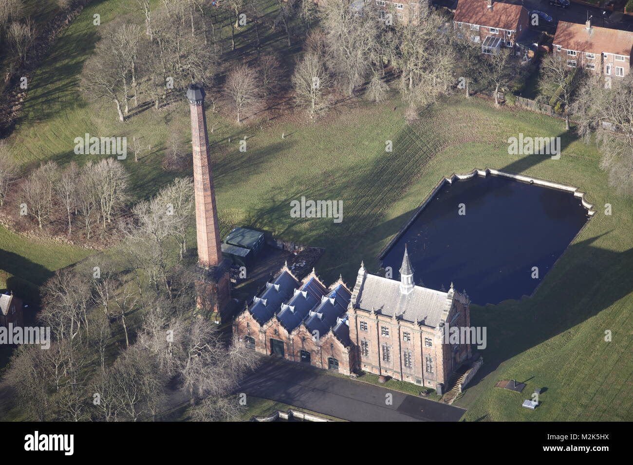 Una veduta aerea di motori Ryhope Museum, Sunderland Foto Stock