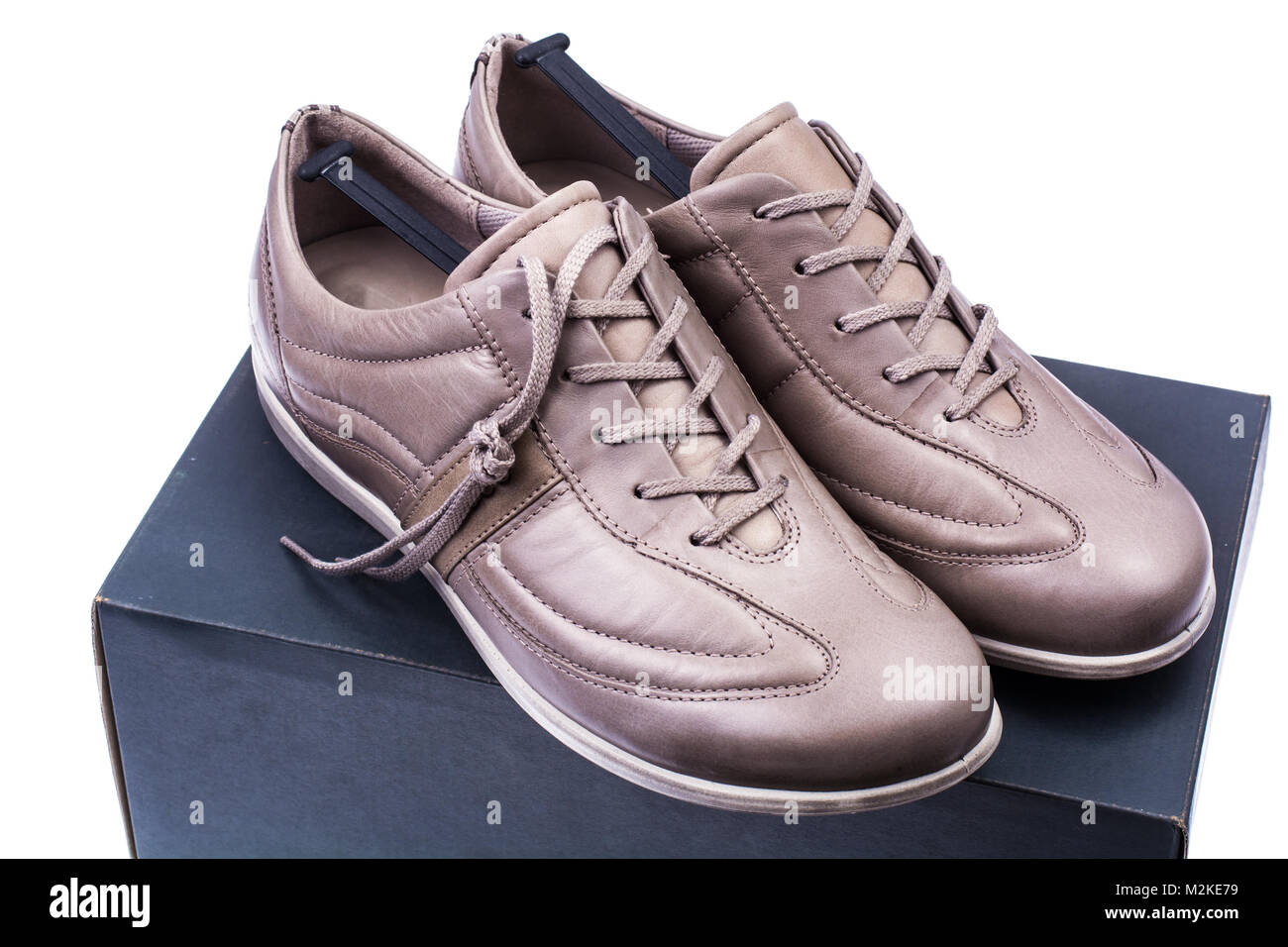 Luce cuoio sportivo scarpe da donna Foto Stock