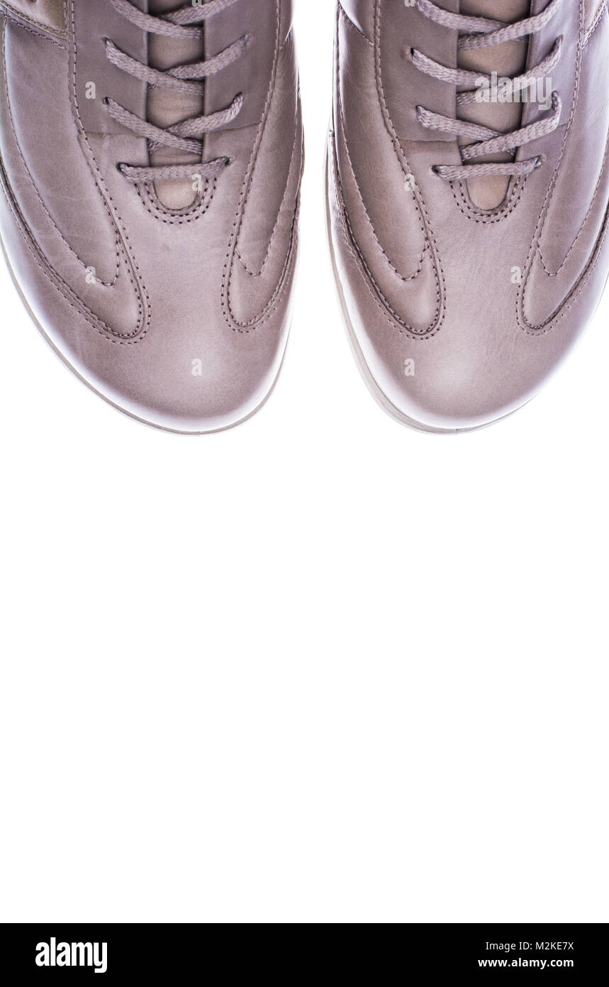 Luce cuoio sportivo scarpe da donna Foto Stock