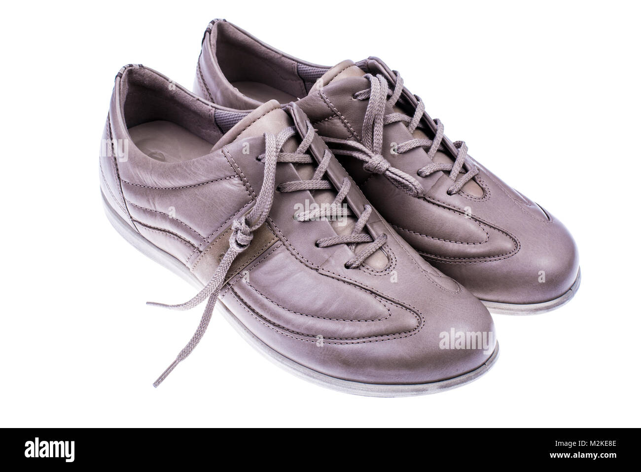 Luce cuoio sportivo scarpe da donna Foto Stock