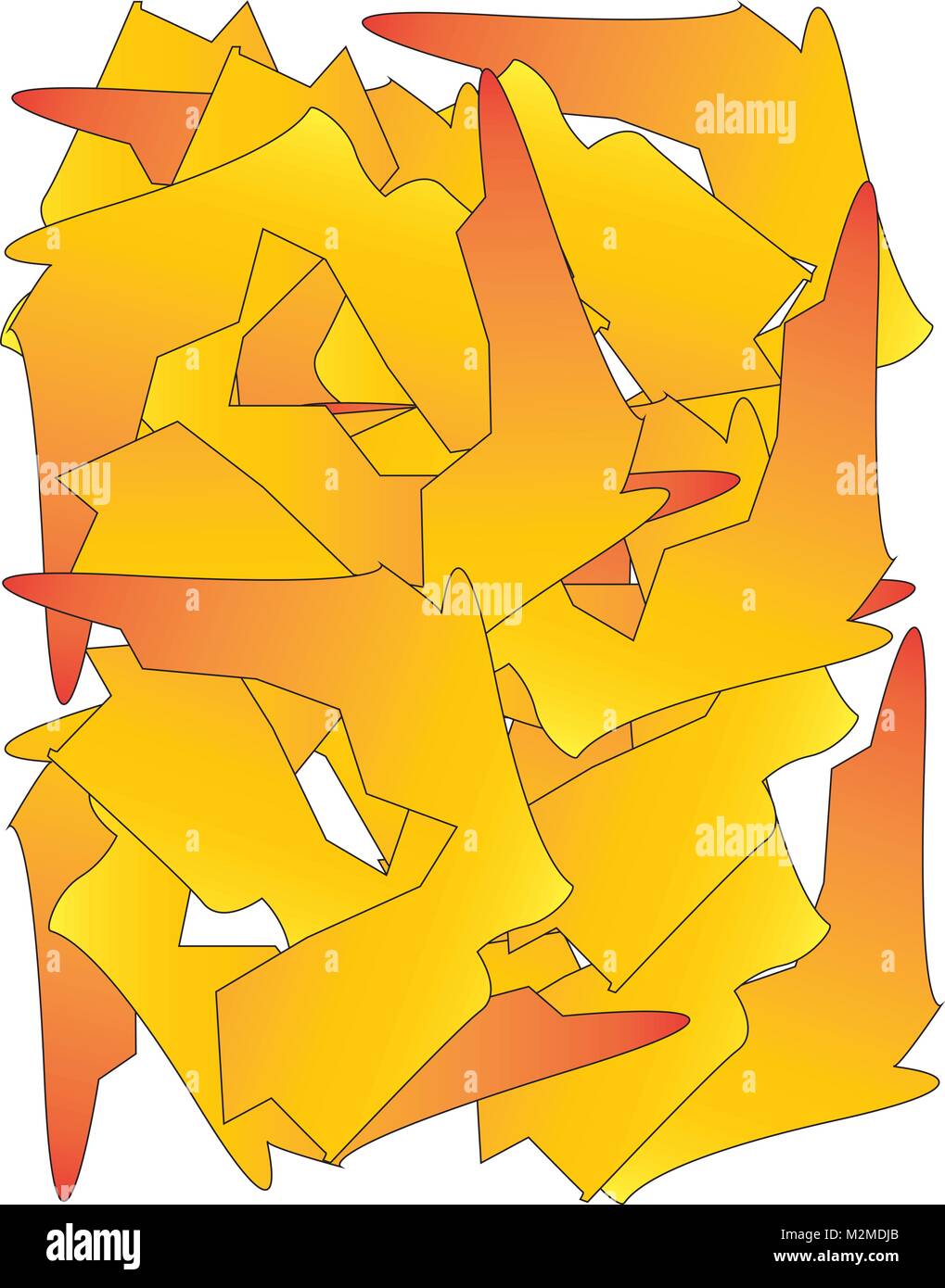 Abstract: Fire schegge Illustrazione Vettoriale