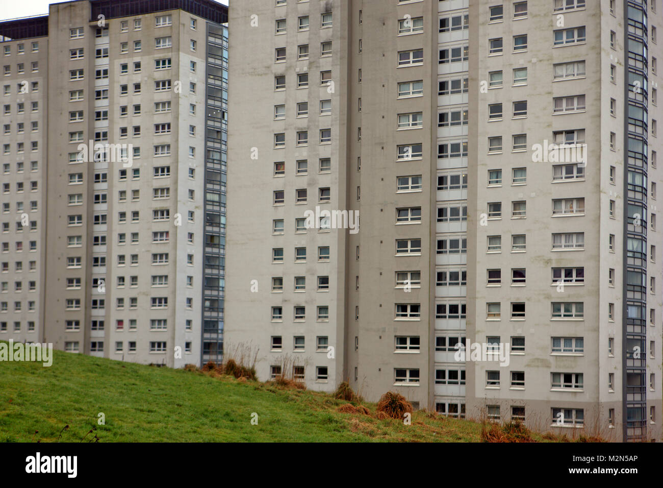 Elevato aumento appartamenti a Glasgow, Scozia Foto Stock