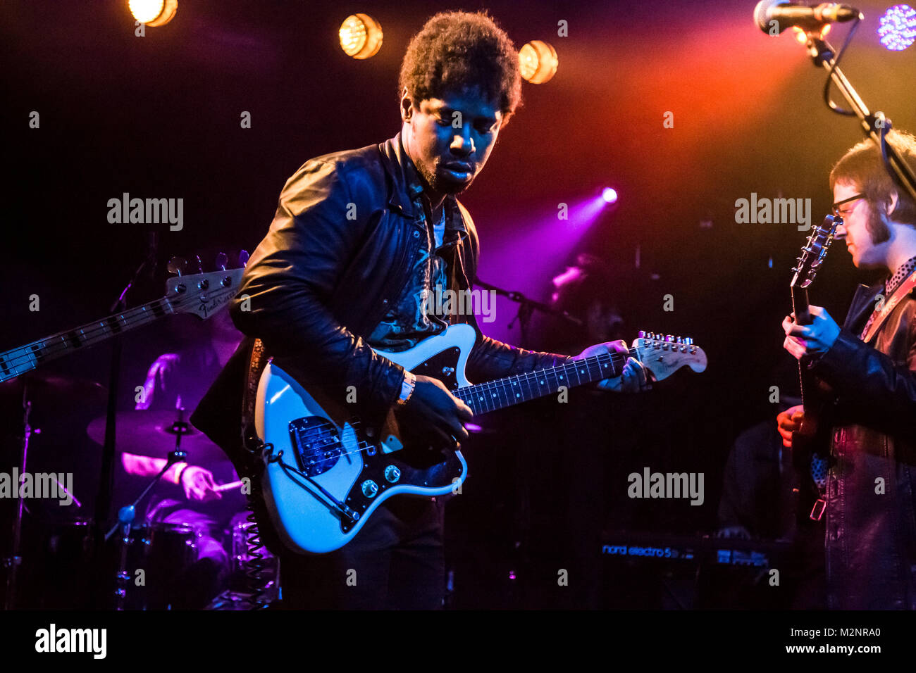 Curtis Harding esegue a Los Angeles, 2017 Foto Stock