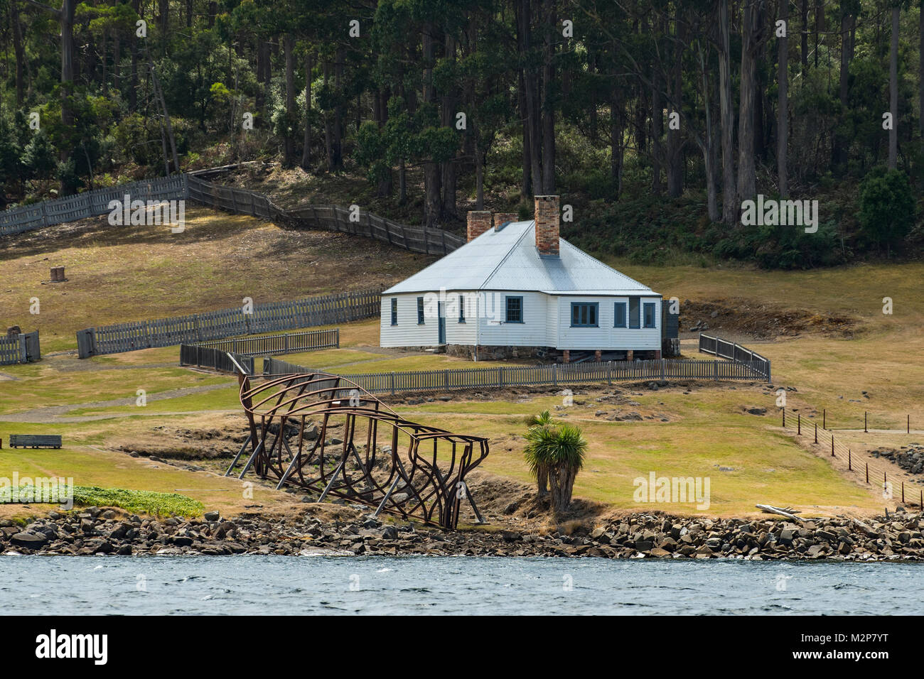 Costruttore navale's Cottage a Port Arthur, Tasmania, Australia Foto Stock