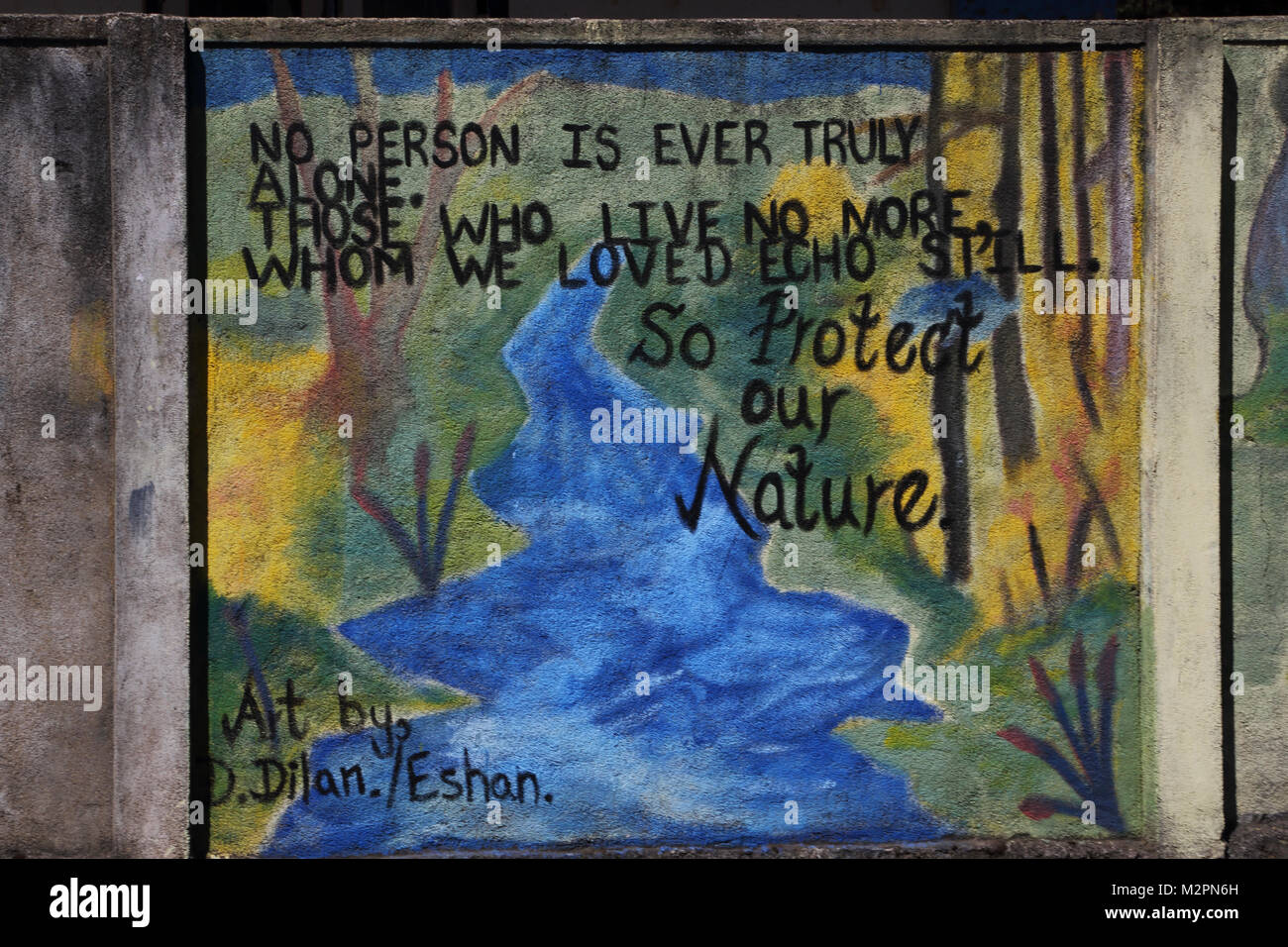 San Francesco Saverio's College di Nuwara Eliya Hill Country provincia centrale dello Sri Lanka dipinto di scuola dei bambini Foto Stock