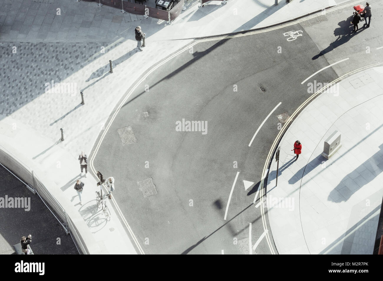 Strade di Londra - pedonale, astratta, Vista panoramica Foto Stock