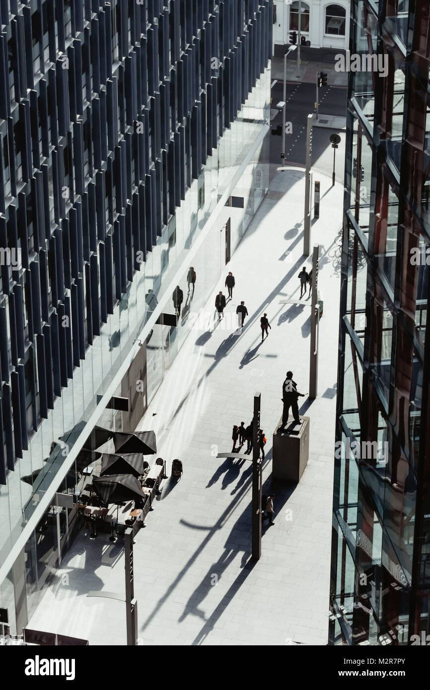 Strade di Londra - pedonale, astratta, Vista panoramica Foto Stock