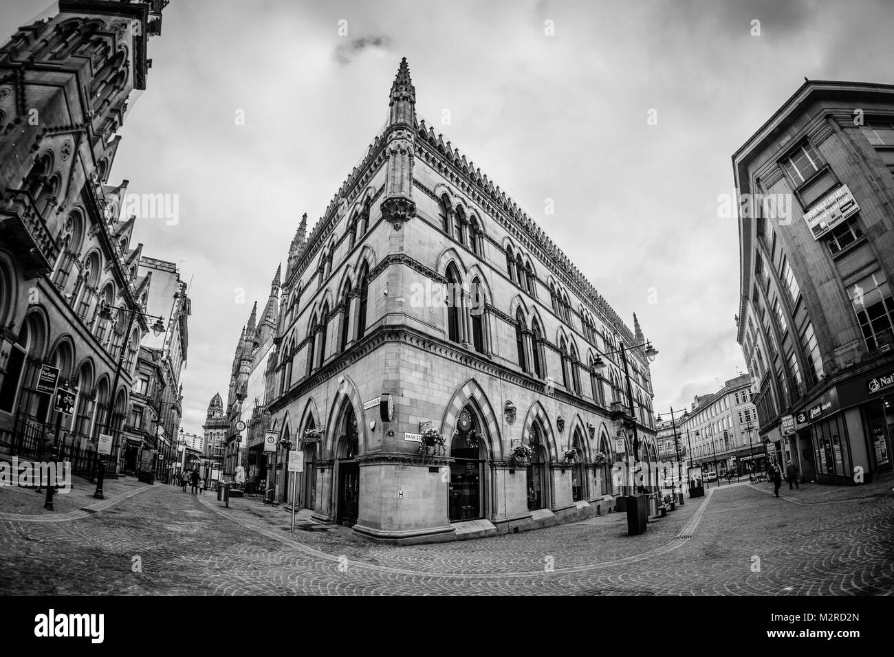 La Borsa della lana edificio, Bank Street, Bradford, West Yorkshire, Inghilterra. Foto Stock