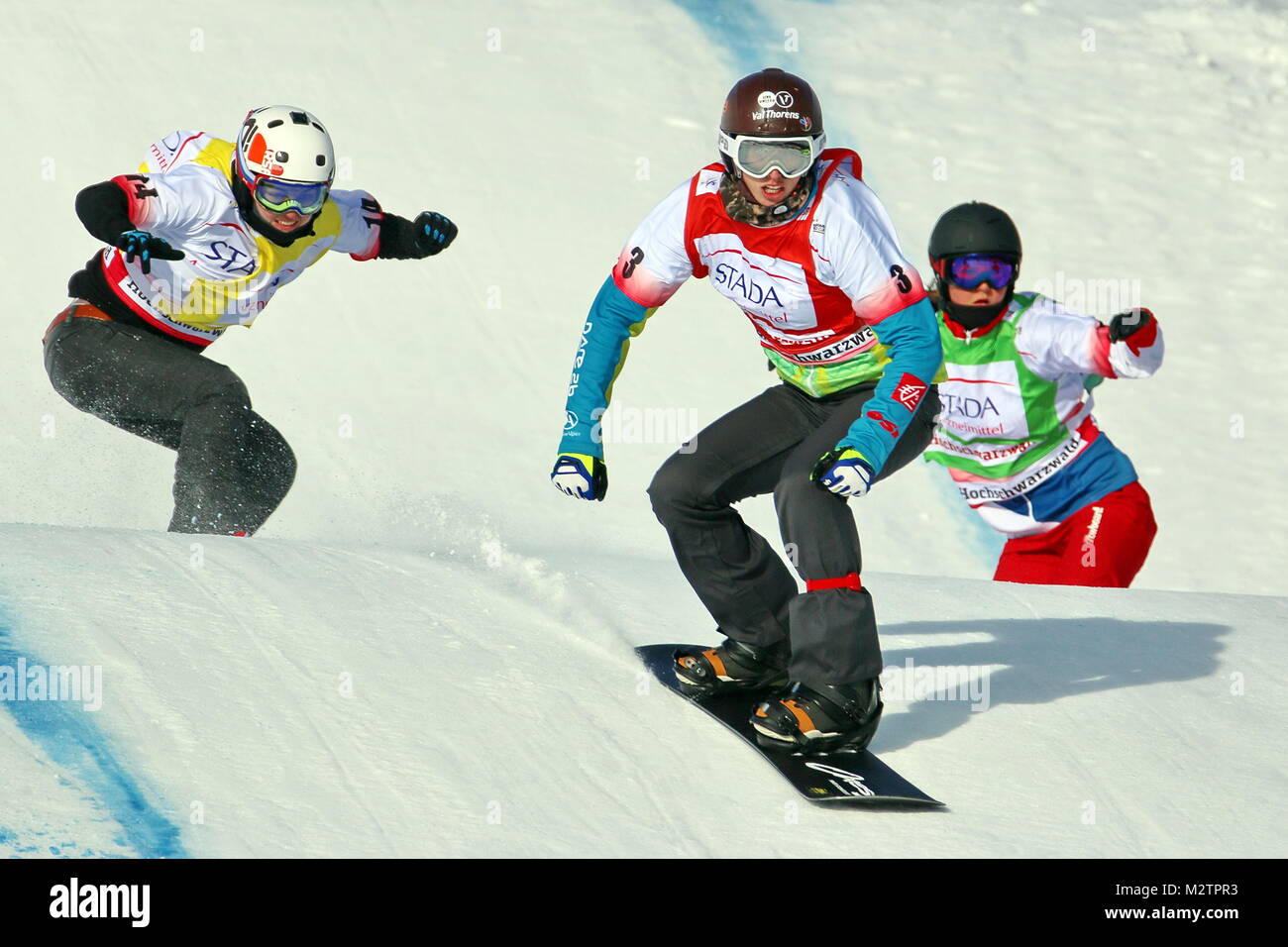 FIS Weltcup Snowboard SBX 2016 Feldberg Foto Stock