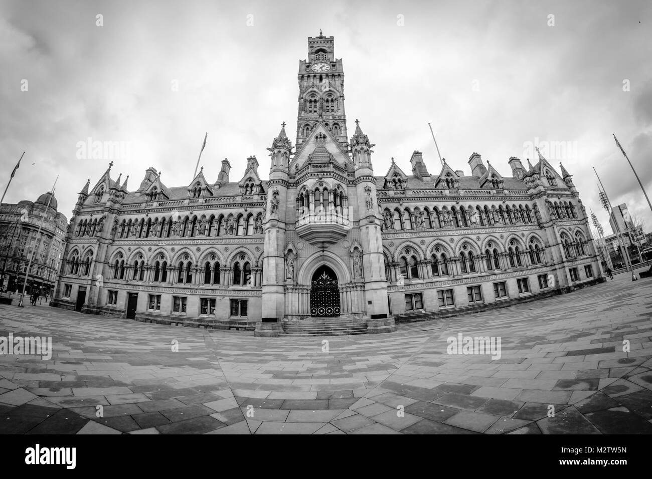 Il Municipio e CityPark, Bradford, West Yorkshire, Inghilterra Foto Stock