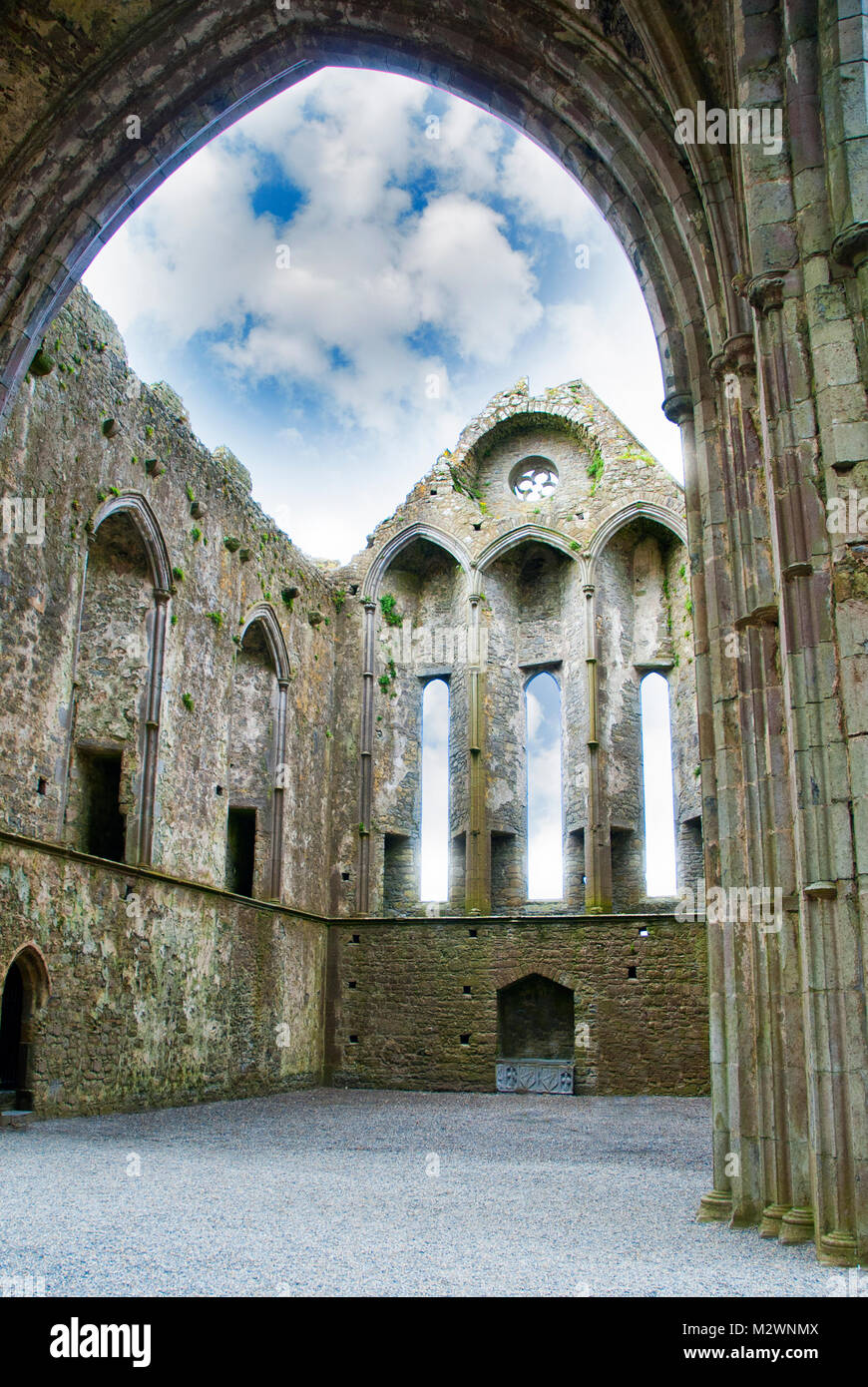 All'interno del castello di Rocca di Cashel in Irlanda Foto Stock
