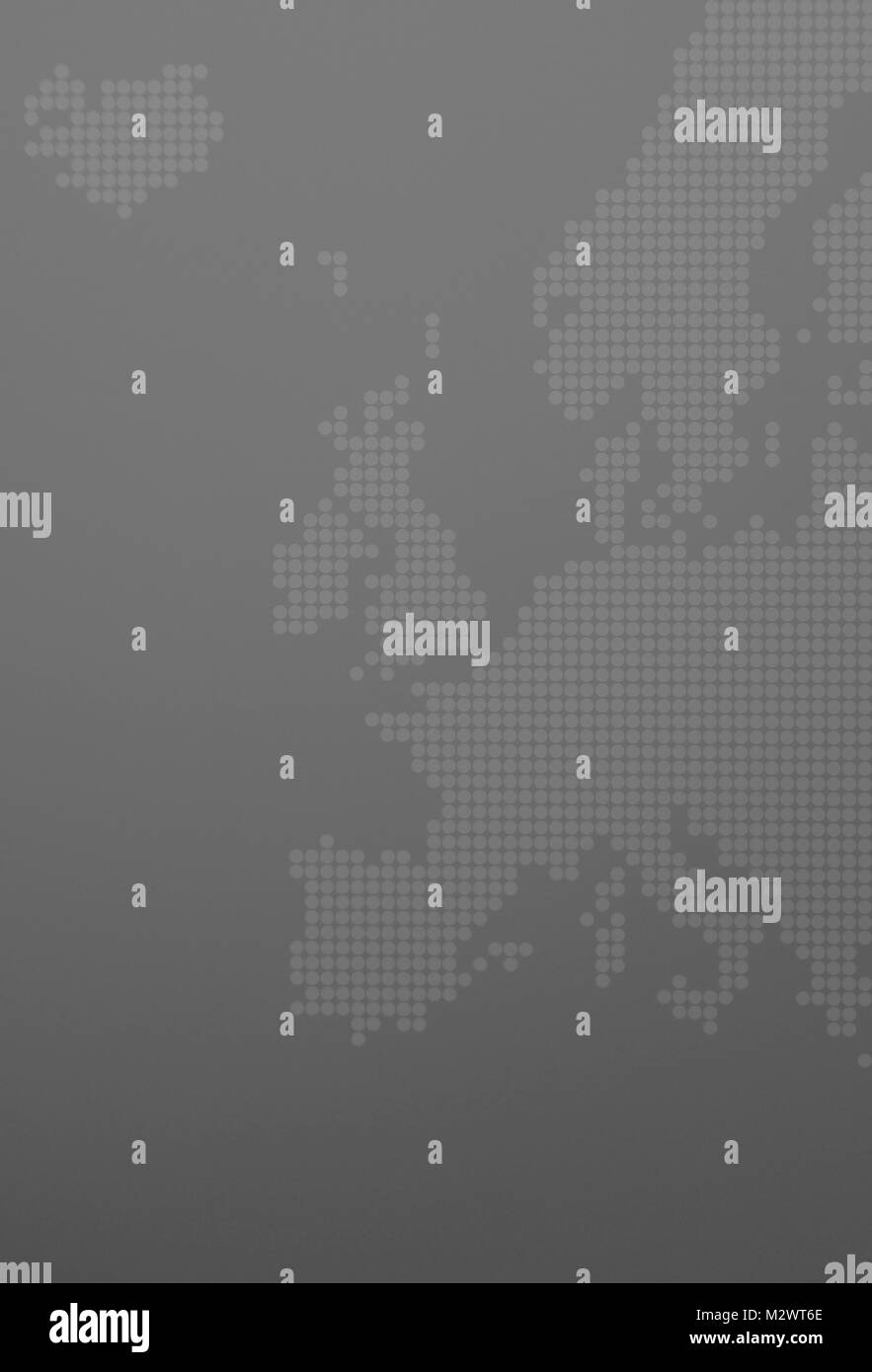 Rappresentazione grafica di Europa - stilizzazione di una mappa europea in grigio Foto Stock