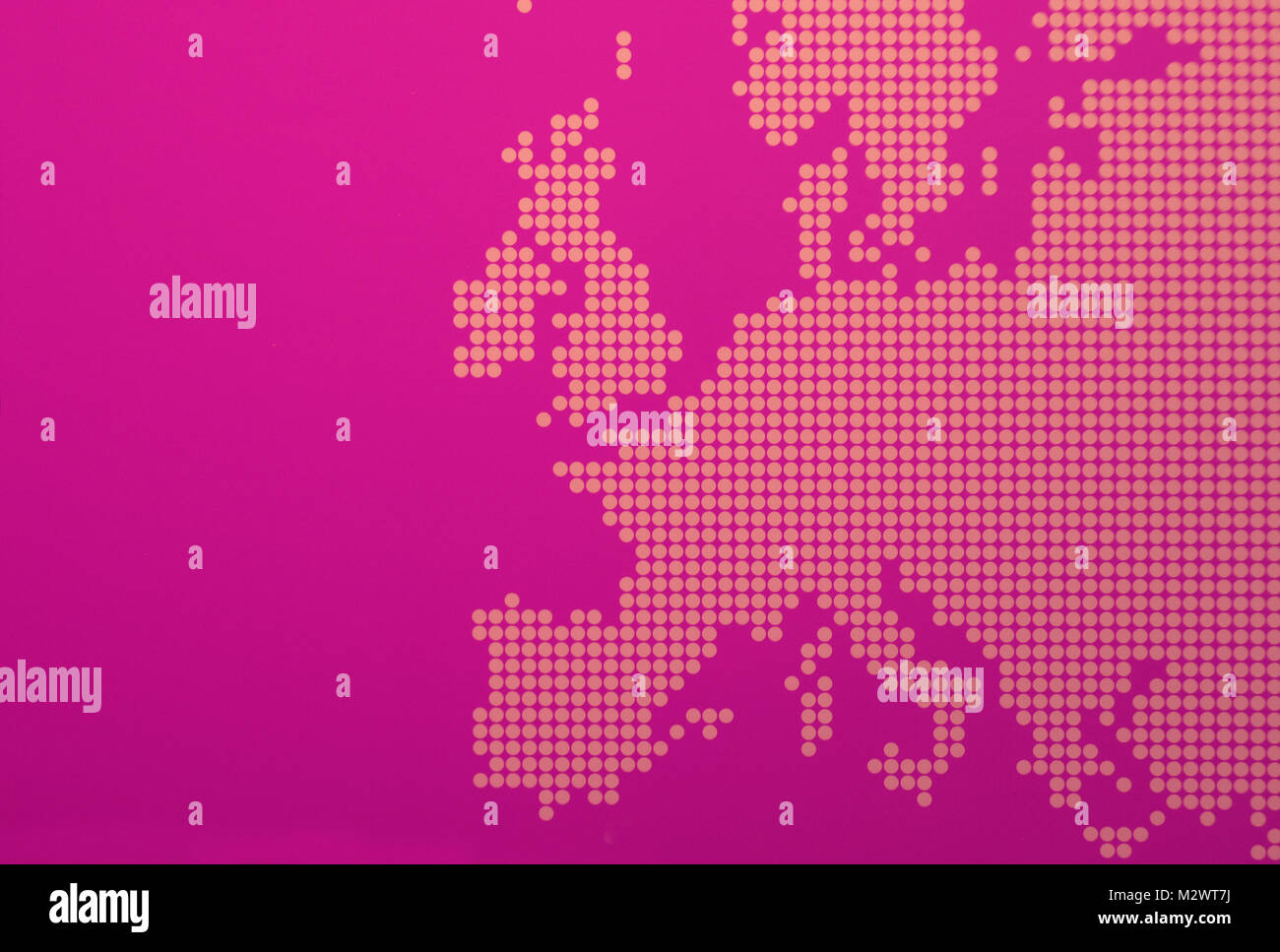 Rappresentazione grafica di Europa - stilizzazione di una mappa europea viola Foto Stock