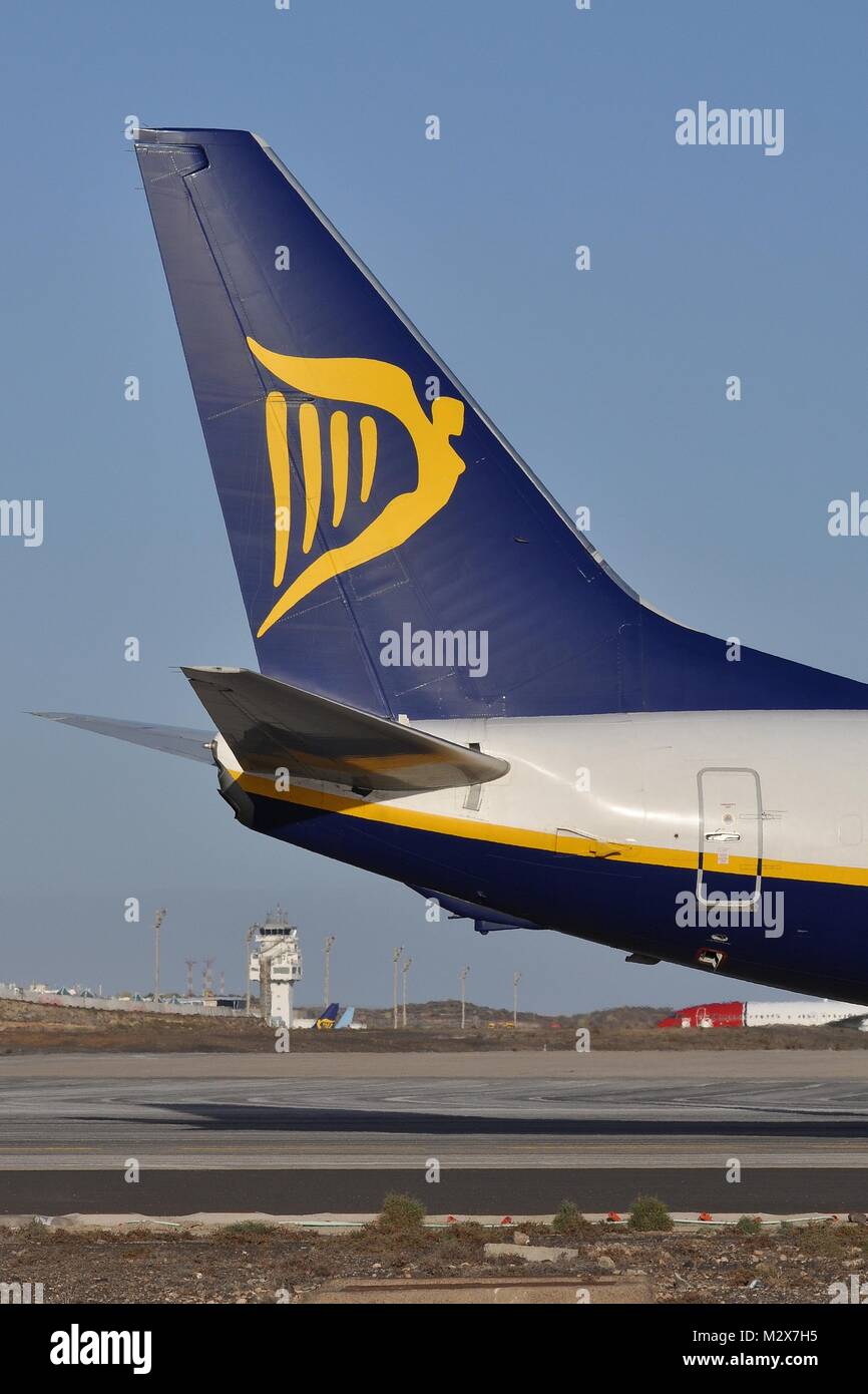 RYANAIR LOGO DI CODA SU BOEING 737-800(W) Foto Stock