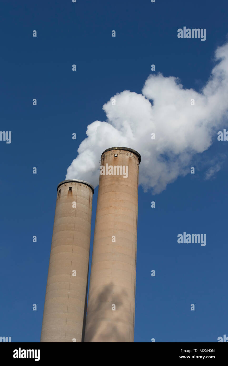 Tampa l'impianto elettrico centrale a carbone di Big Bend Power Station su Tampa Bay in Apollo Beach, Florida, Stati Uniti Foto Stock
