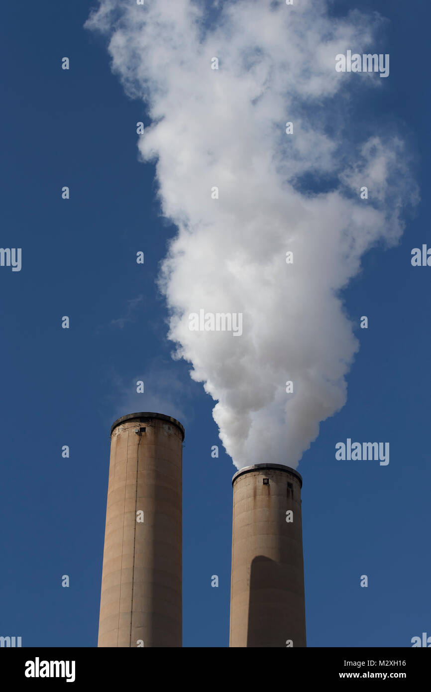 Tampa l'impianto elettrico centrale a carbone di Big Bend Power Station su Tampa Bay in Apollo Beach, Florida, Stati Uniti Foto Stock