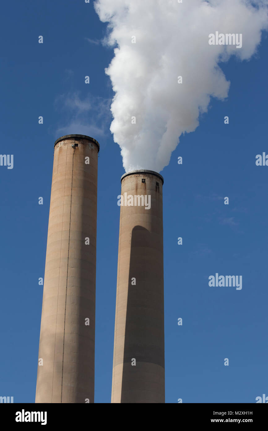 Tampa l'impianto elettrico centrale a carbone di Big Bend Power Station su Tampa Bay in Apollo Beach, Florida, Stati Uniti Foto Stock