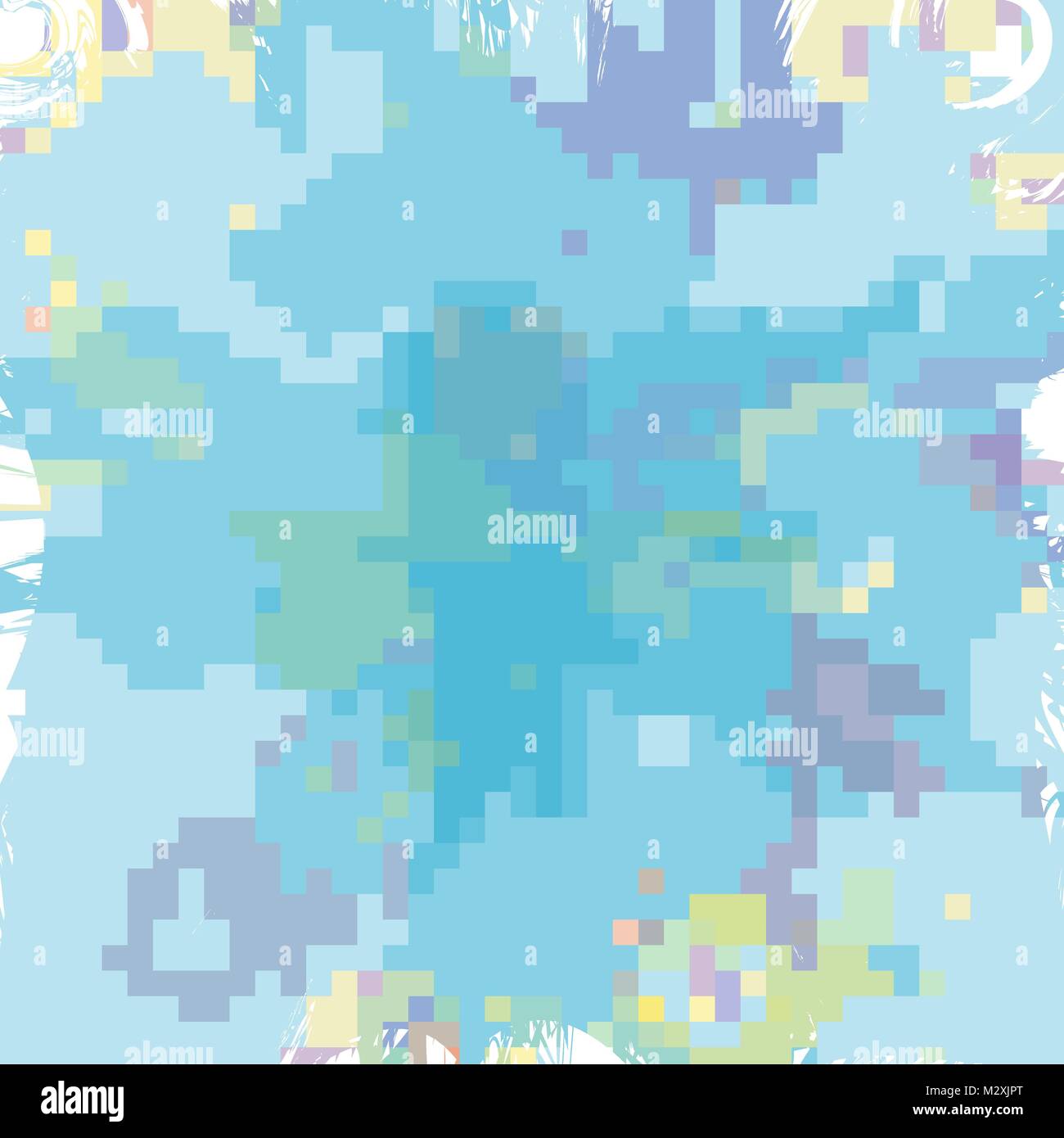 Gli scarabocchi dipinte in colori colorati. Illustrazione Vettoriale