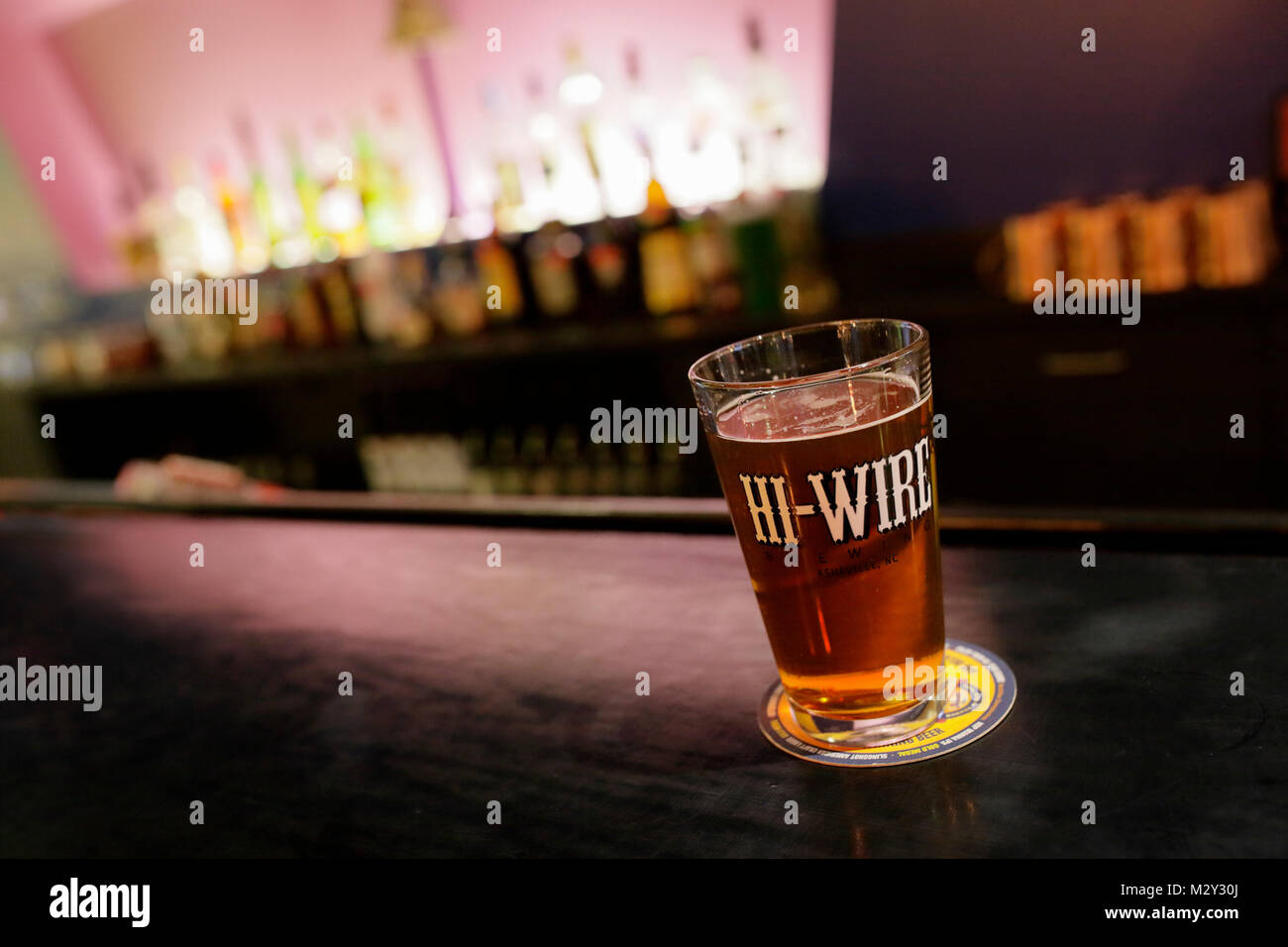 Una pinta di birra artigianale, North Carolina, STATI UNITI D'AMERICA Foto Stock