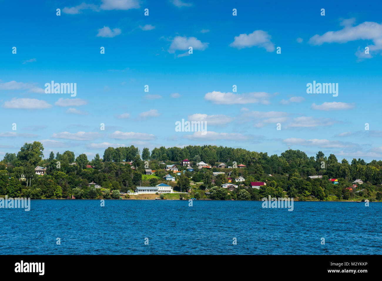 Si affacciano su Plyos sul fiume Volga, Golden ring, Russia Foto Stock