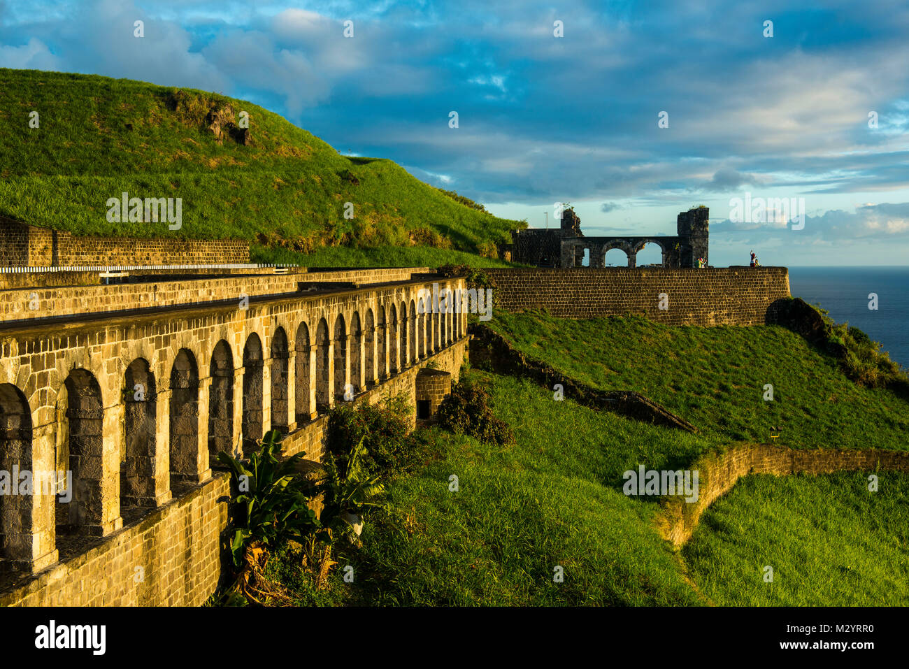 Patrimonio mondiale Unesco Brimstone Hill Fortress, Saint Kitts e Nevis, Caraibi Foto Stock