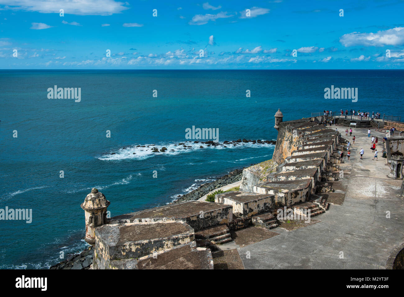 Patrimonio mondiale dell'Unesco Castello San Felipe del Morro, San Juan, Puerto Rico e dei Caraibi Foto Stock