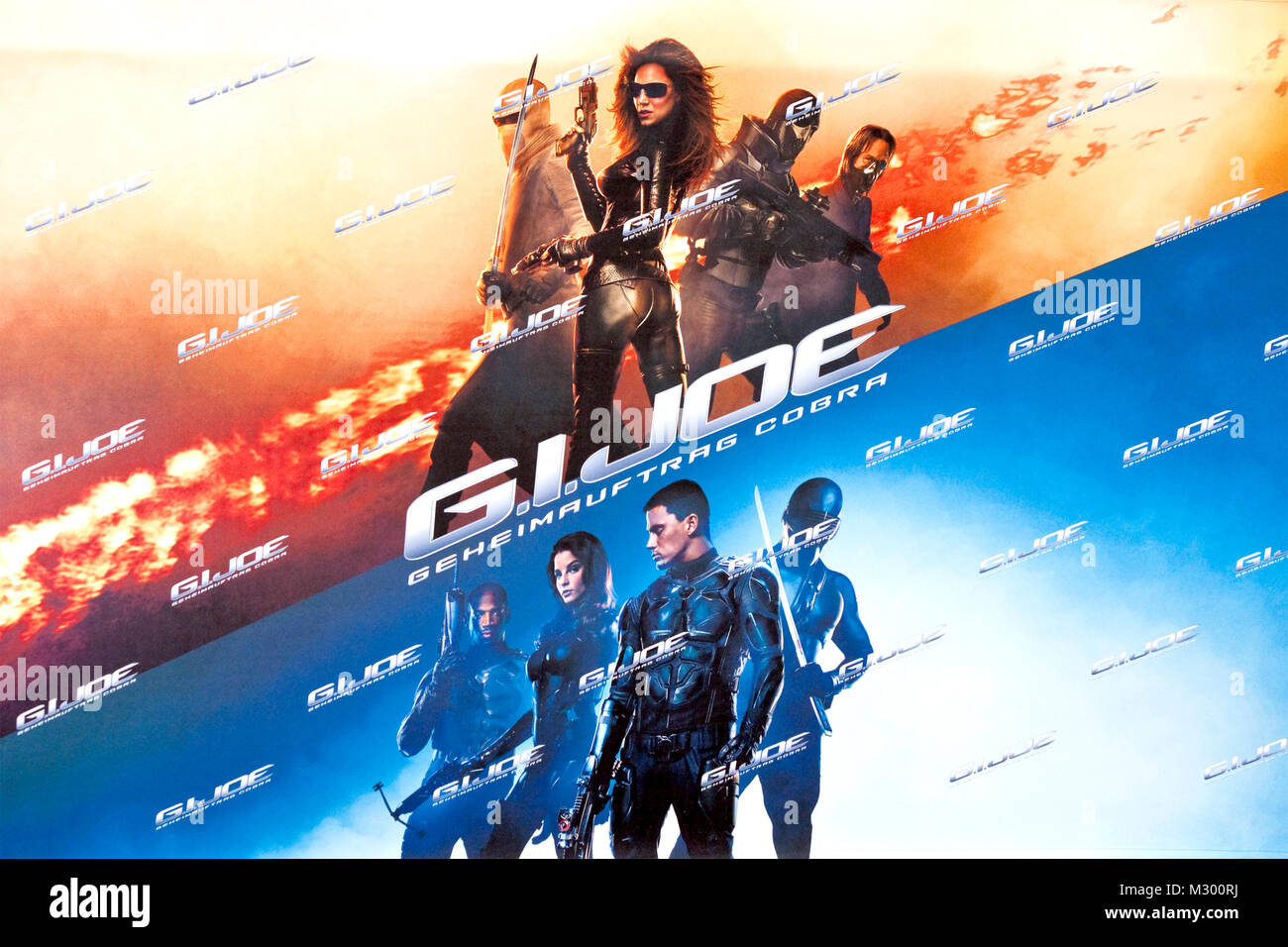 Plakat beim Photocall zum Kinostart 'G.I. Joe- Geheimauftrag Cobra' Foto Stock