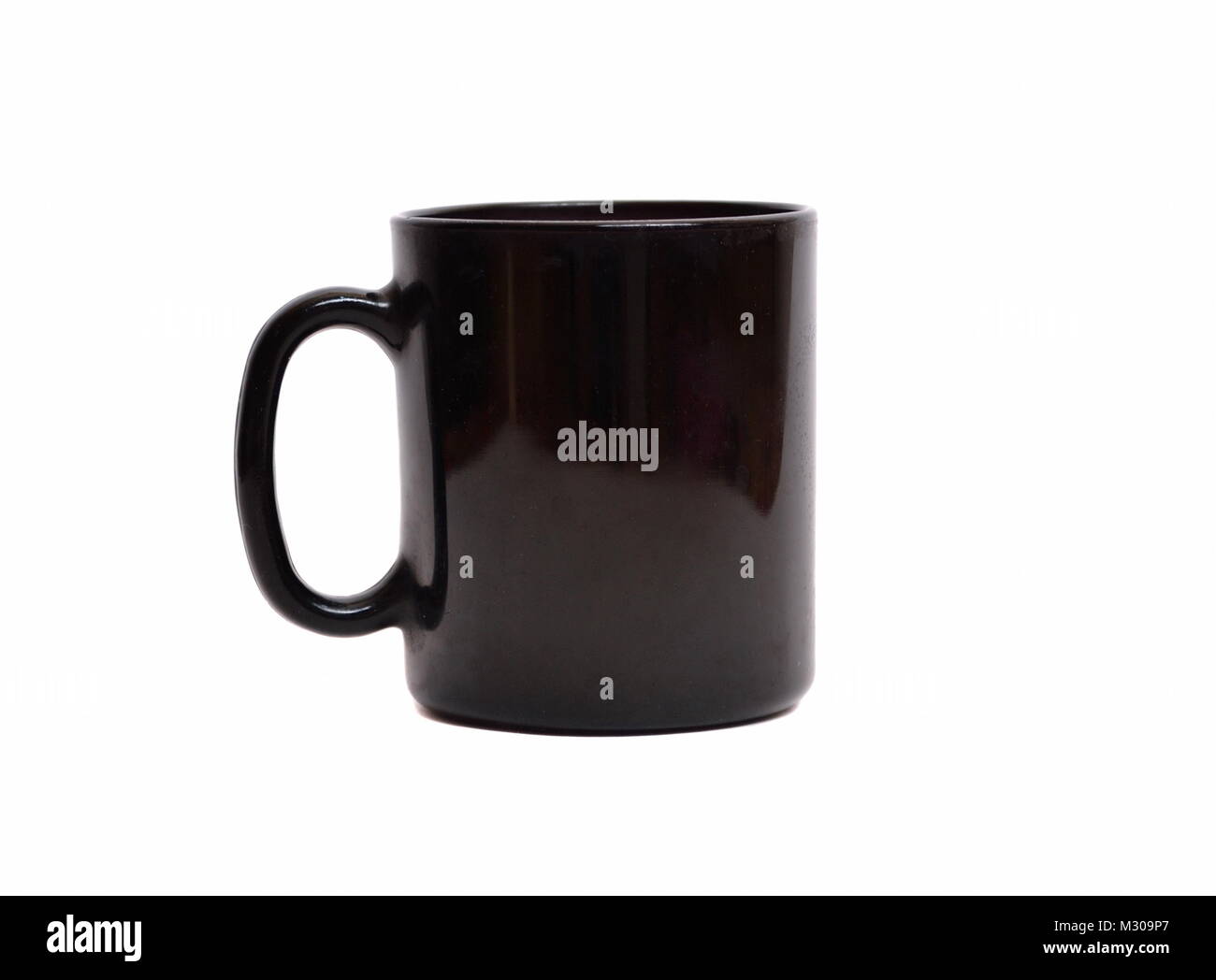 Coppa del nero su sfondo bianco Foto Stock