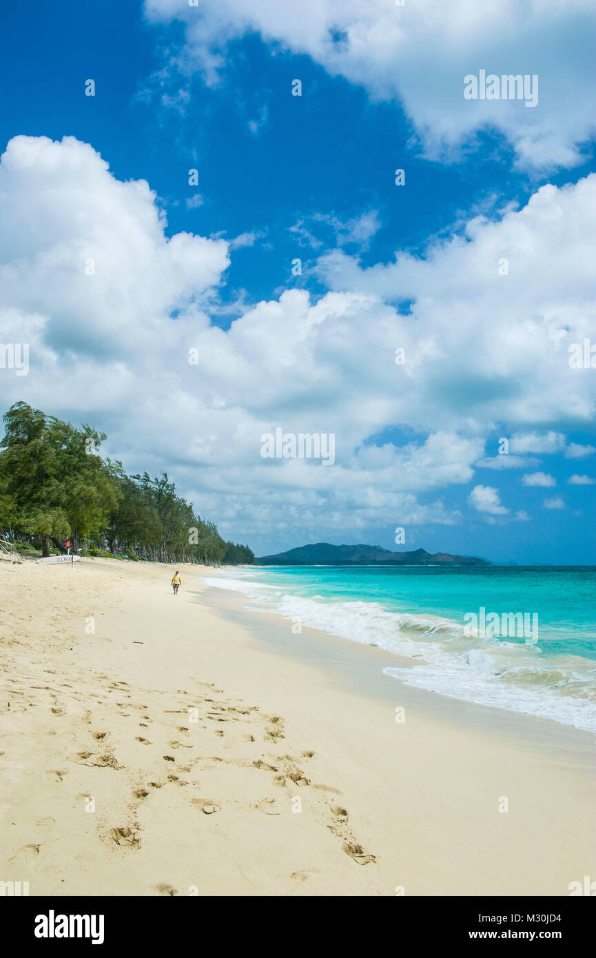 Waimanalo Beach, Oahu, Hawaii Foto Stock