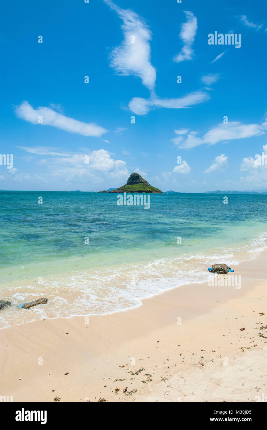 Spiaggia Kualoa, Oahu, Hawaii Foto Stock