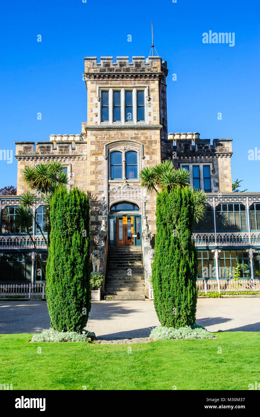 Il Castello Larnach, penisola di Otago, Isola del Sud, Nuova Zelanda Foto Stock
