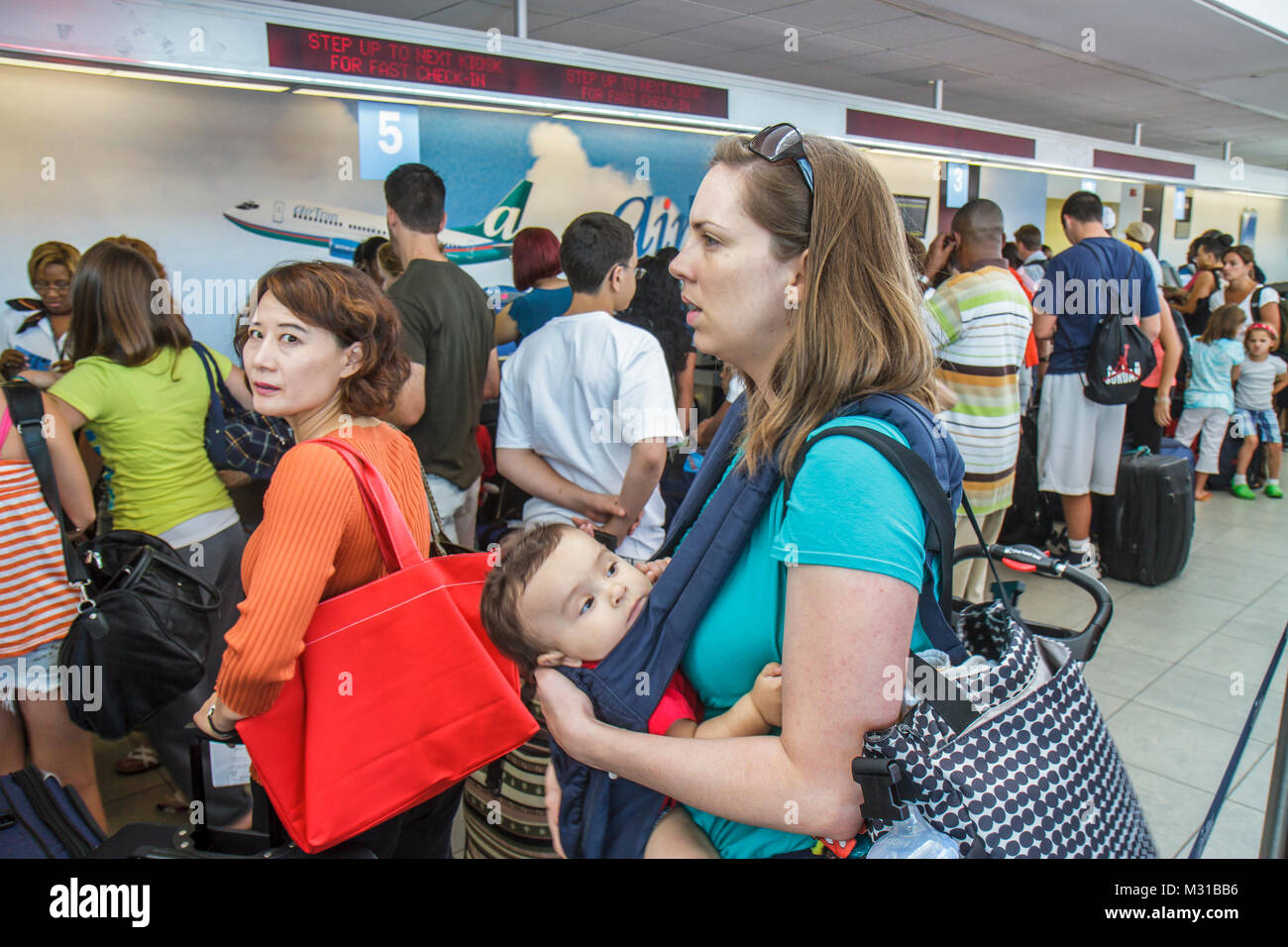 Baltimore Maryland,BWI,Baltimore Washington International Thurgood Marshall Airport,AirTran Airways,low cost airline,Aviation,biglietteria,Asian Asi Foto Stock