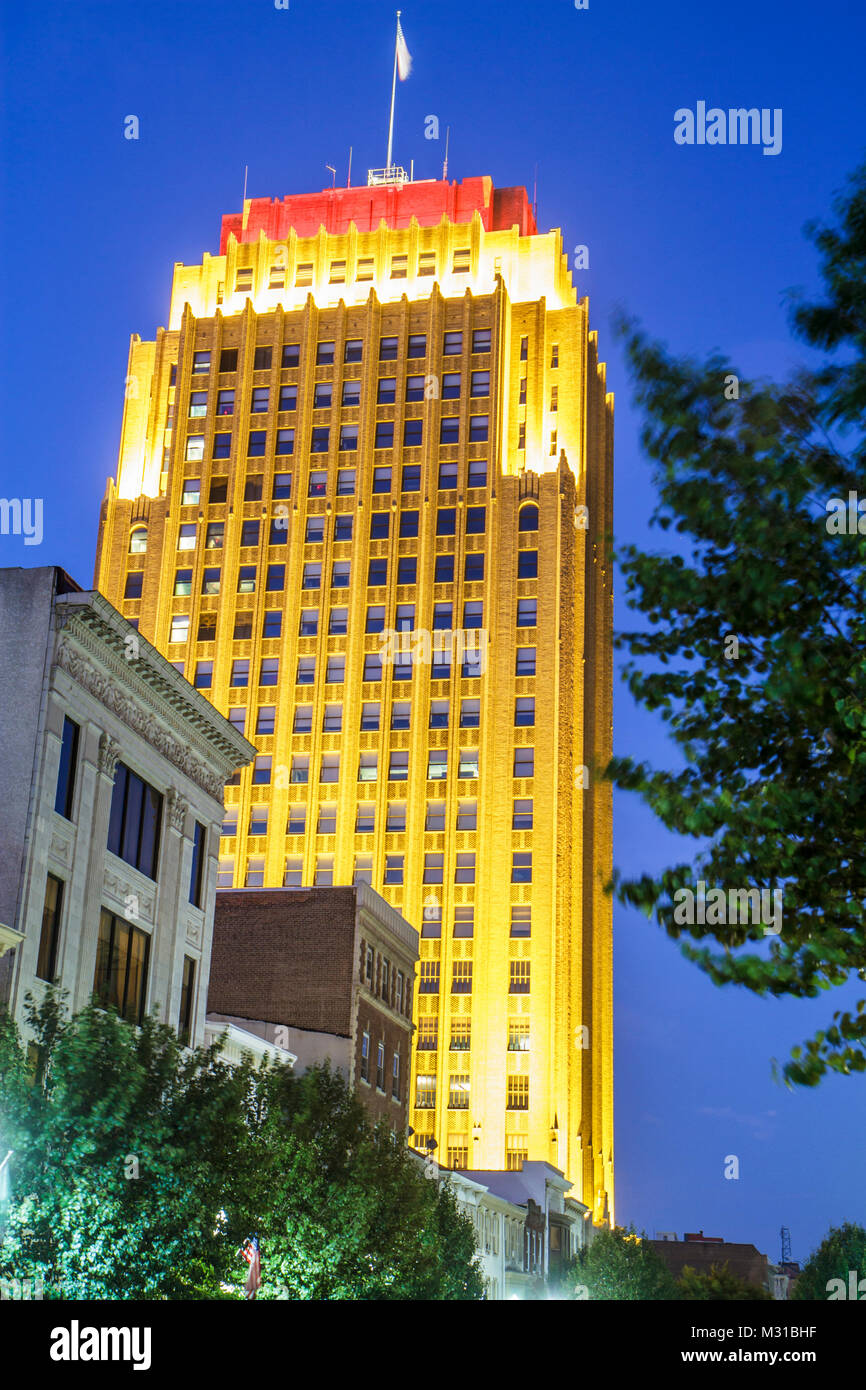 Pennsylvania,PA,Northeastern,Allentown,Lehigh County,Center City,Hamilton Street,PPL building,Art Deco,architettura,architettura,Harvey Wiley Corbett Foto Stock