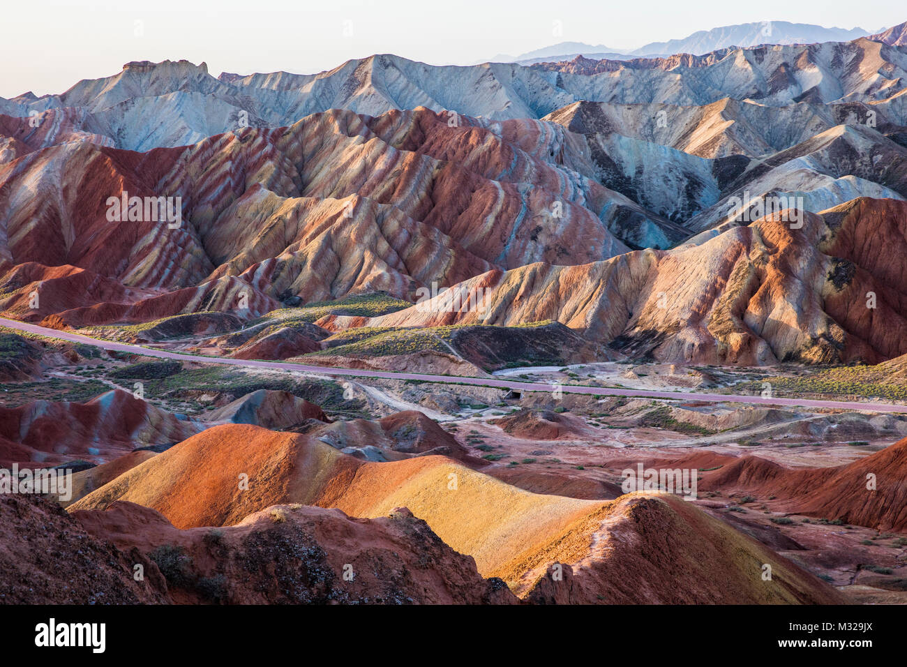 Danxia Geopark, Zhangye, Gansu Foto Stock