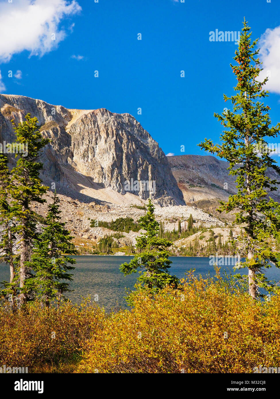 Il lago di Marie, Snowy Range Scenic Byway, Centennial, Wyoming USA Foto Stock