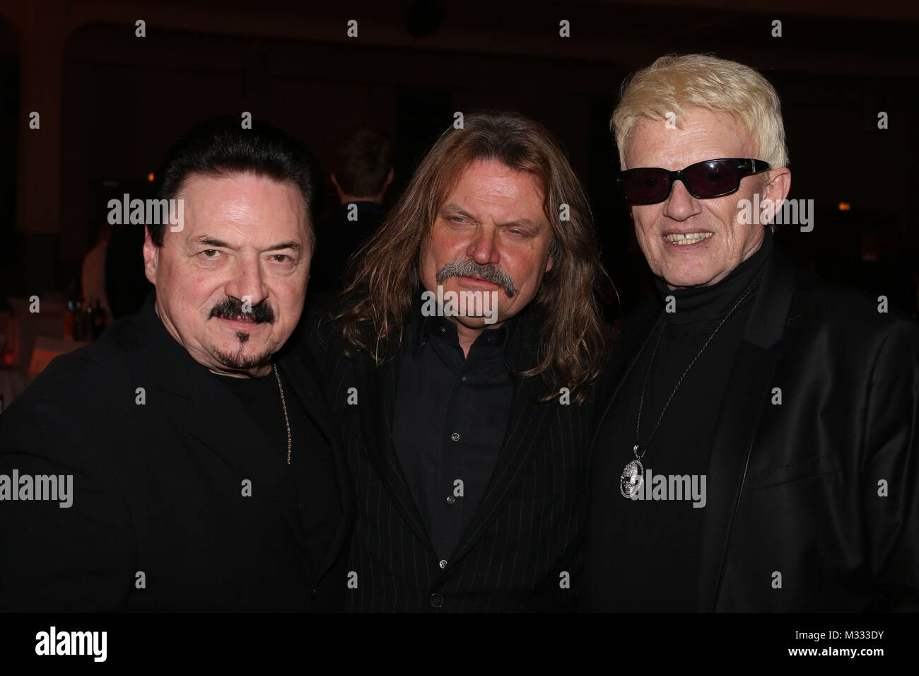 Bobby Kimball (Toto), Leslie Mandoki und Heino, Lea Award 2014 in der Festhalle di Francoforte, 11.03.2014 Foto Stock