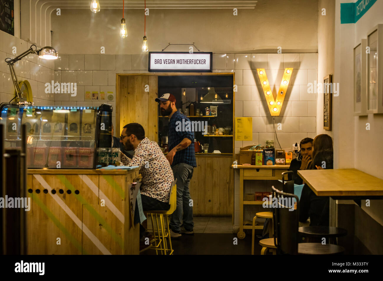 Barcalona 2018 Bad vegan ristorante sulla mia recente visita Foto Stock