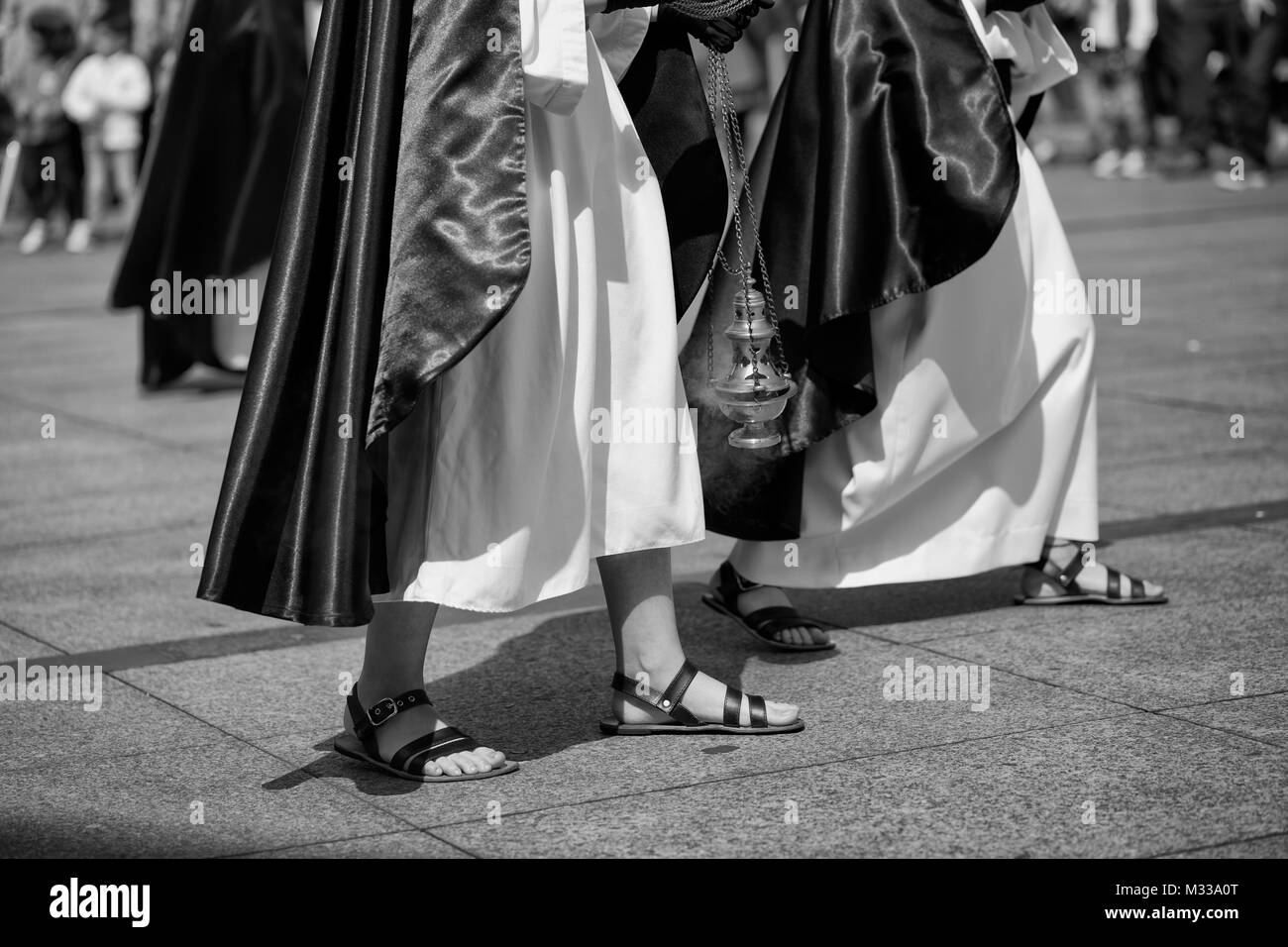 Incensiere. Processione. La settimana santa. Foto Stock
