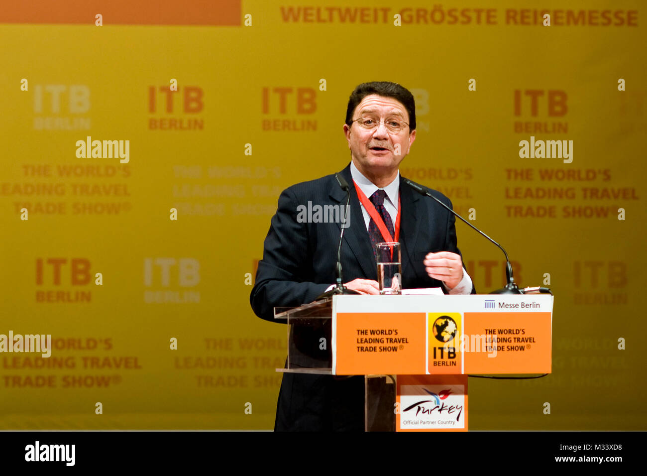 Taleb Rifai, Generalsekretär a.i., Organizzazione Mondiale del Turismo (UNWTO) auf der Eröffnungsfeier der Internationalen Tourismus Börse 2010 im Berliner ICC. Foto Stock