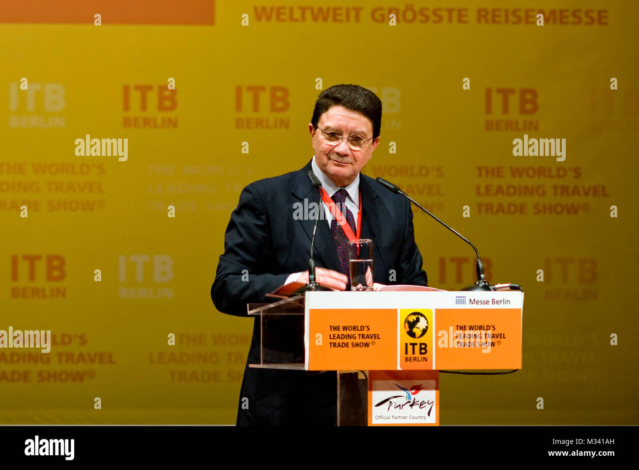 Taleb Rifai, Generalsekretär a.i., Organizzazione Mondiale del Turismo (UNWTO) auf der Eröffnungsfeier der Internationalen Tourismus Börse 2010 im Berliner ICC. Foto Stock