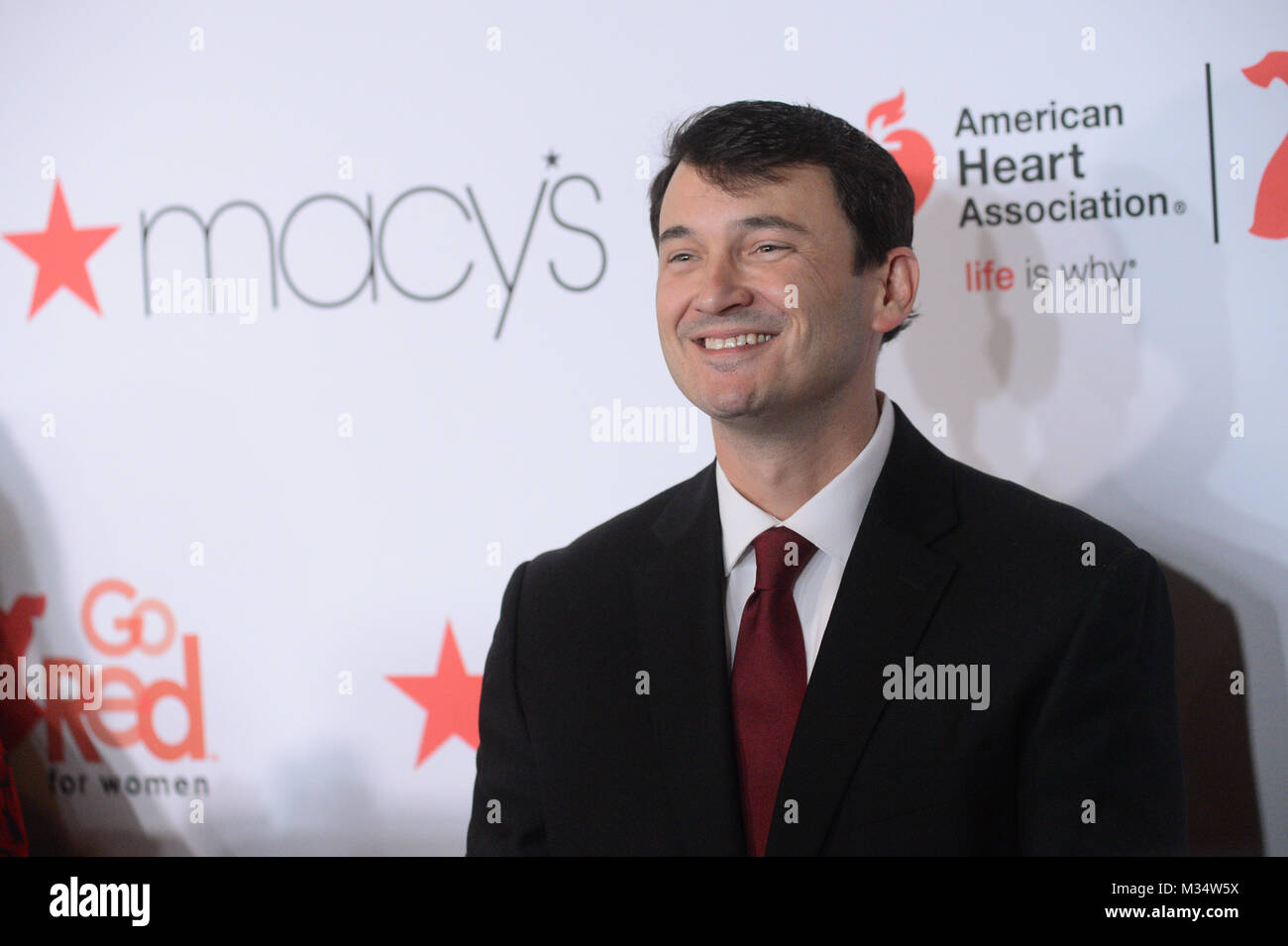 New York, Stati Uniti d'America. 8 febbraio, 2018. Hal Lawton assiste l'associazione americana del cuore di andare in rosso per le donne Red Dress Collection 2018 presentato da Macy's sulla Febbraio 8, 2018 a New York. Credito: Erik Pendzich/Alamy Live News Foto Stock