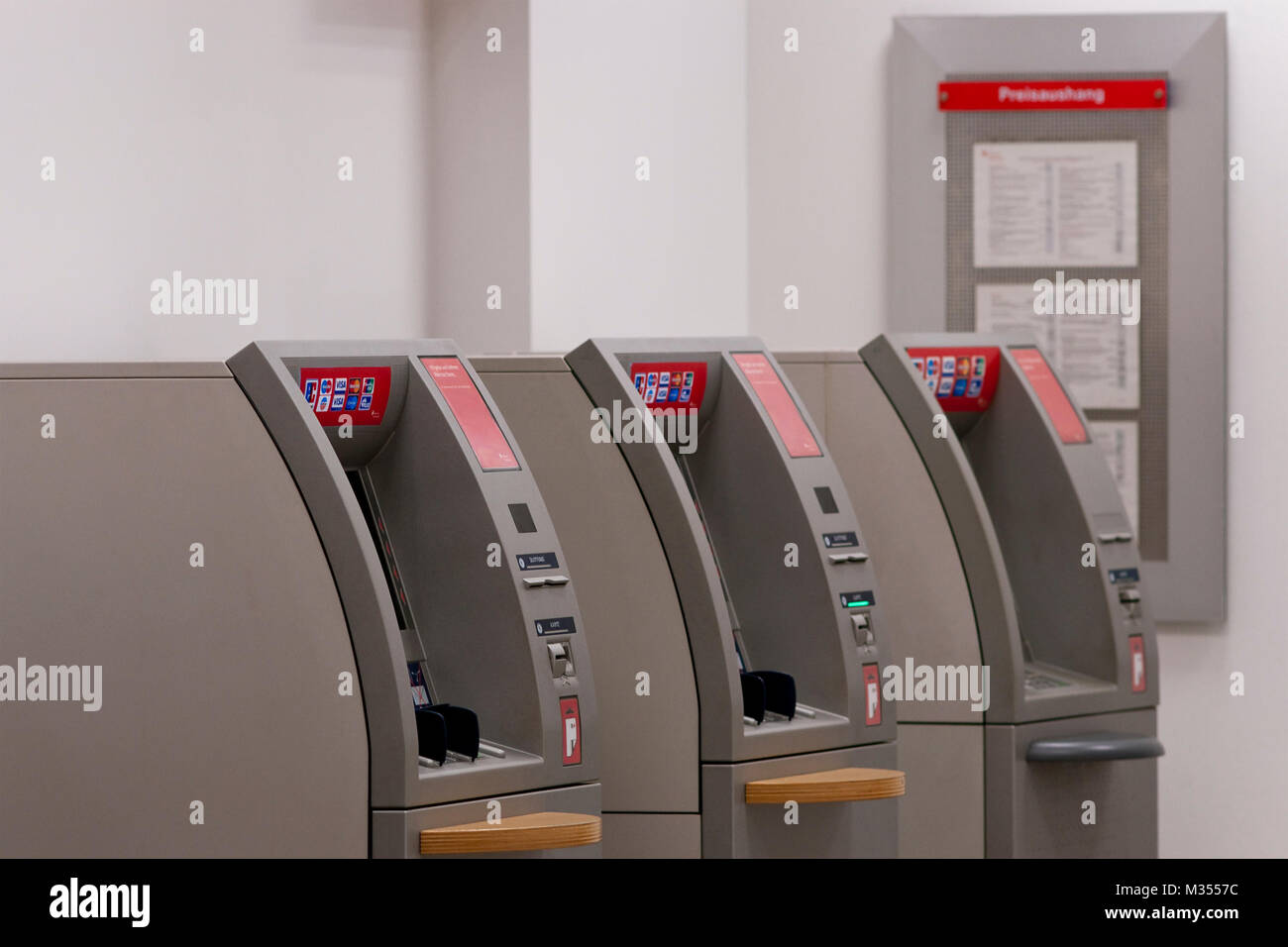 Bankautomat der Sparkasse Foto Stock