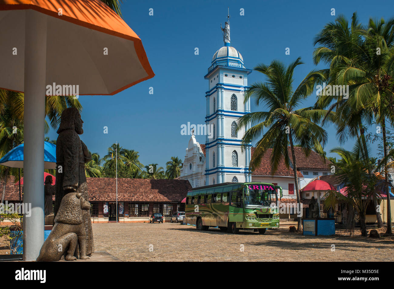 Siro-malabarese chiesa cattolica, palayur, thrissur, Kerala, India, Asia Foto Stock