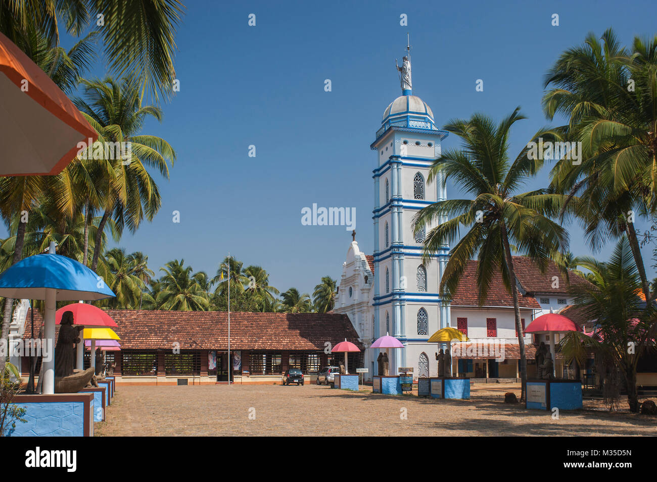 Siro-malabarese chiesa cattolica, palayur, thrissur, Kerala, India, Asia Foto Stock