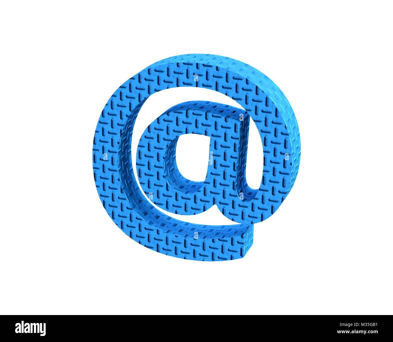 Font blu in plastica treadplate carattere speciale ALT64 Foto Stock