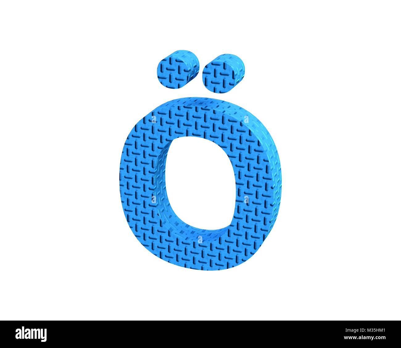 Font blu in plastica treadplate carattere speciale ALT0214 Foto Stock
