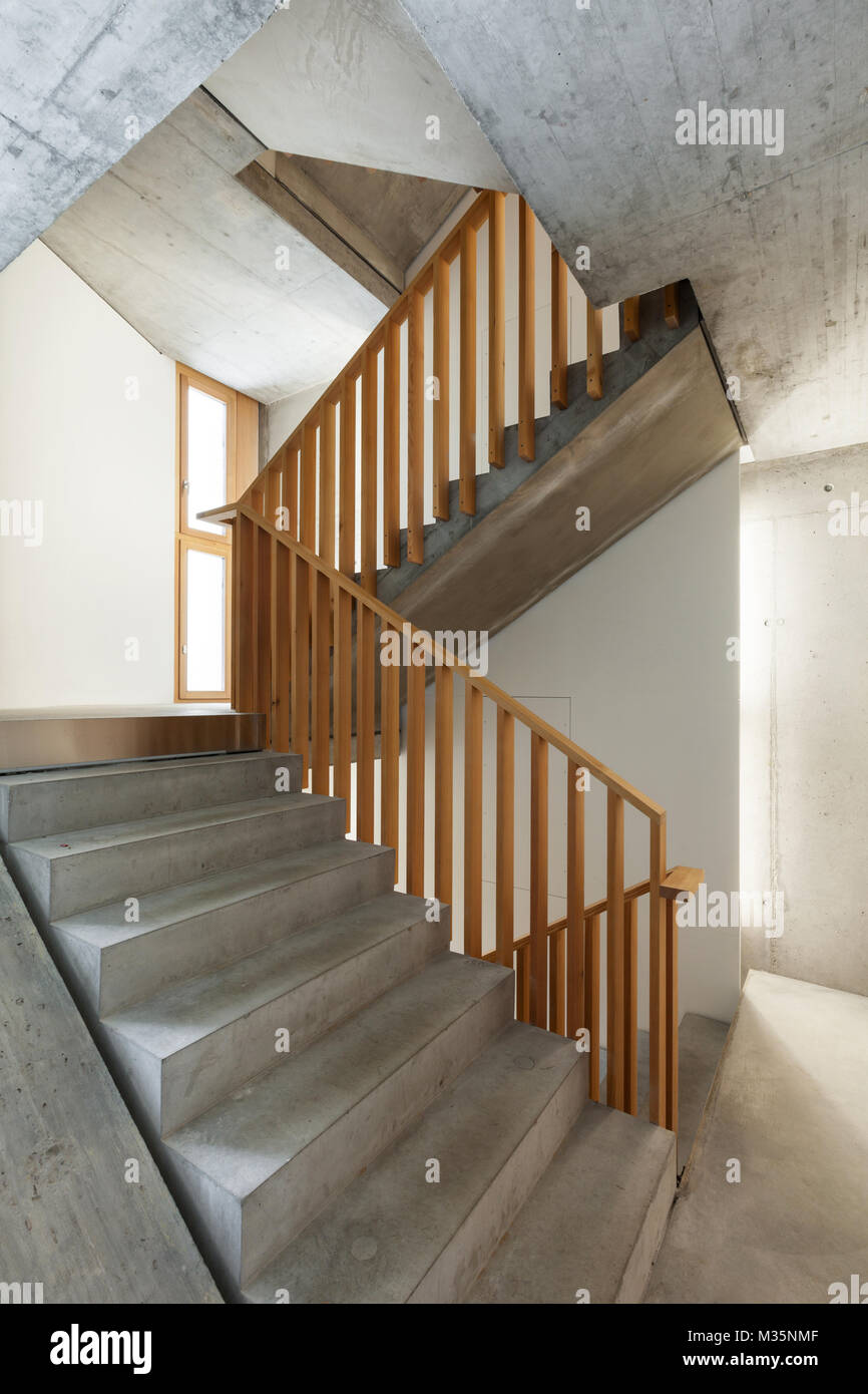 Architettura design moderno, interni home, la scala Foto Stock