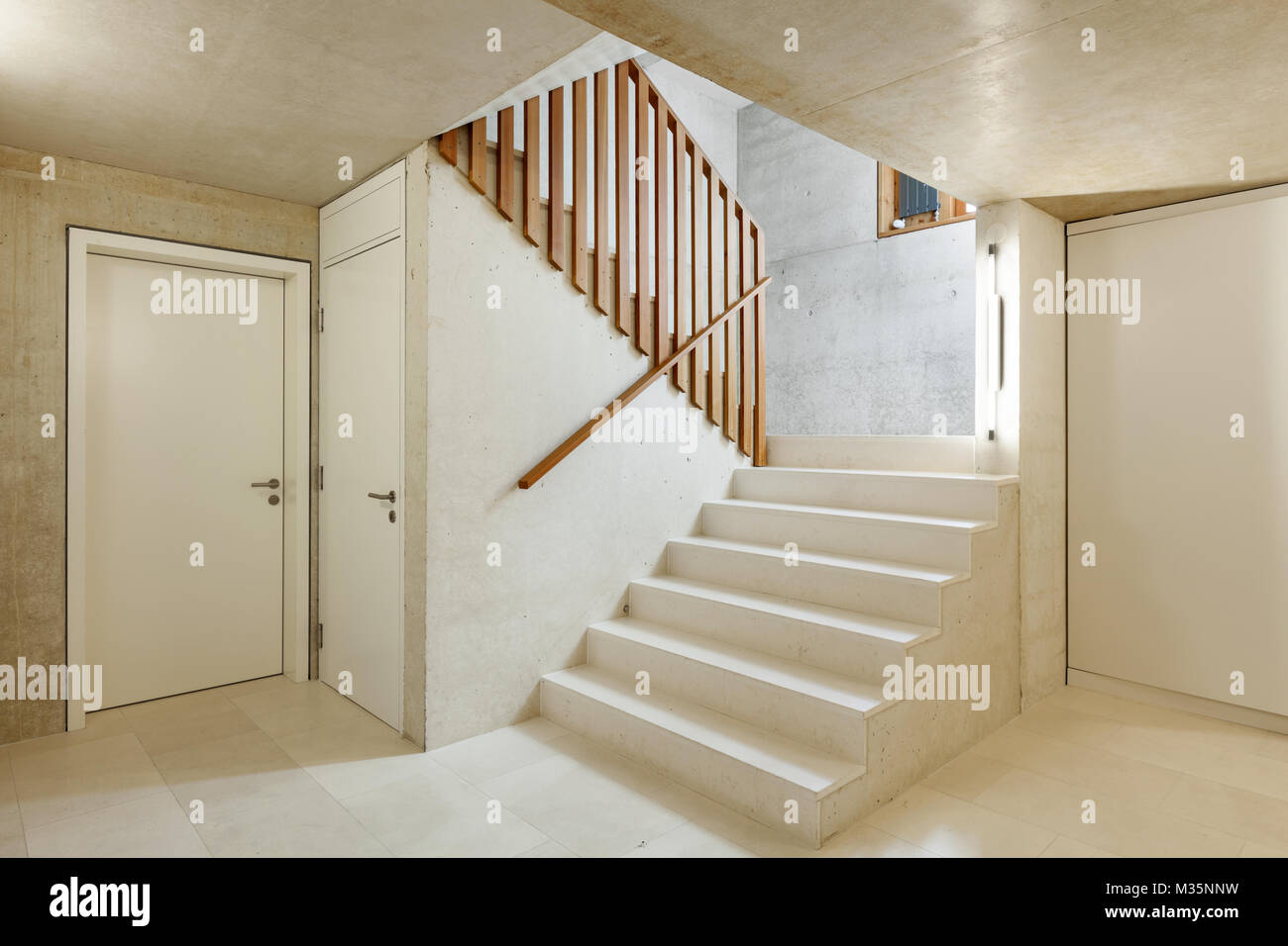 Architettura design moderno, interni home, la scala Foto Stock